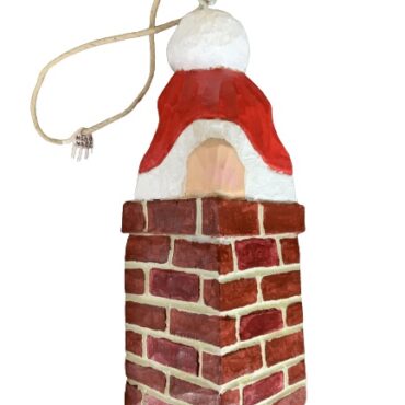 Picture of chimney Santa ornament