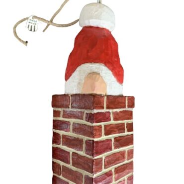 Picture of chimney Santa ornament