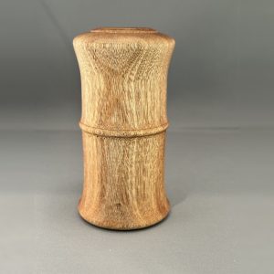 Closed Sipo mahogany friction-fit keepsake box with a gently flared profile
